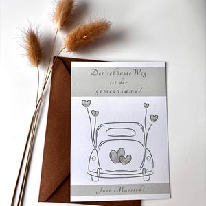 Hochzeitsglückwünsche - Karten zur Hochzeit - Just Married