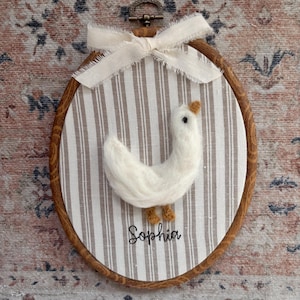 Hand Felted Goose - Nursery Decor, Baby Room, Toddler Room, Kids Room, Baby Shower Gift, Wall Decor, Heirloom