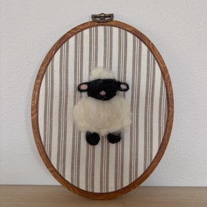 Hand Felted Lamb - Nursery Decor, Baby Room, Toddler Room, Kids Room, Baby Shower Gift, Wall Decor, Heirloom