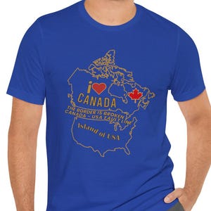 Canada USA Friendship Map Shirt | Maple Leaf Unity Tee