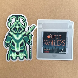 Outer Wilds GB Inspired Pixel Art Stickers