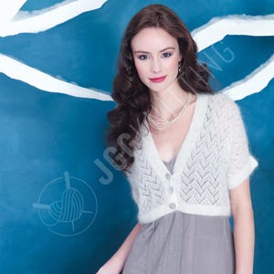 Lace Knit Bolero Pattern PDF | Wedding Shrug Knitting Pattern | Lightweight Lace Bolero for Summer | Instant Download