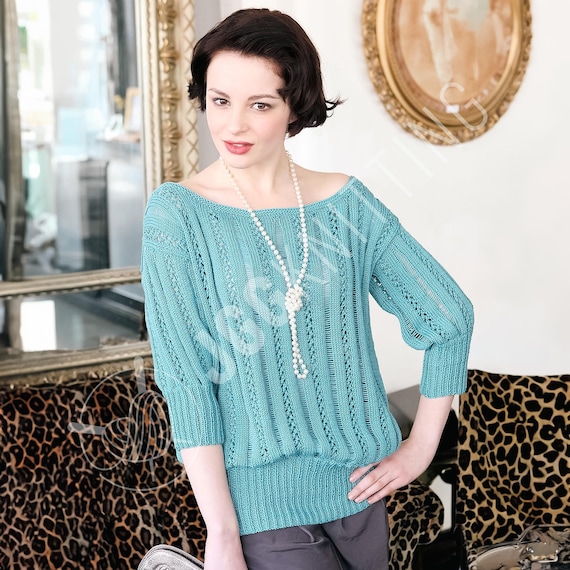 Tejer Cuello Sueter Cuello Barco Patrón De Tejido De Suéter De