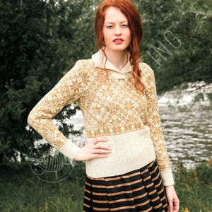 Knitting Pattern PDF for Fair Isle Jumper | Colorwork Sweater for Women | Instant Download