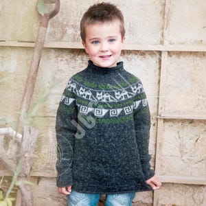Boys Jumper Knitting Pattern PDF | Fair Isle Fox Sweater for Kids | Instant Download