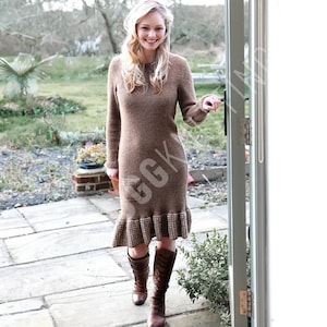 Knitting Pattern PDF for Dress | Winter Knit Project for Women | Instant Download