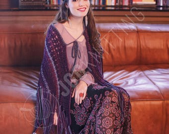 Triangle Crochet Shawl Pattern PDF | Boho Handmade Wrap | Instant Download