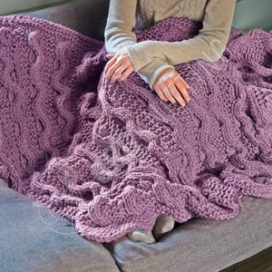 Chunky Blanket Knitting Pattern PDF | Cozy Lap Throw for Home Decor | Easy Knit Project | Instant Download