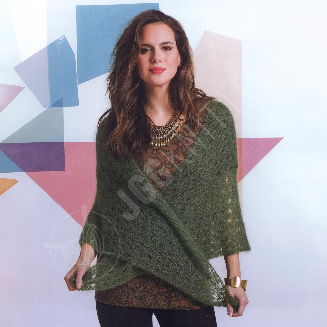 Lace Shawl Knitting Pattern PDF | Easy Triangle Wrap for Women and ...