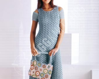 Vintage Crochet Dress Pattern PDF | Lace Summer Outfits for Women | Instant Download