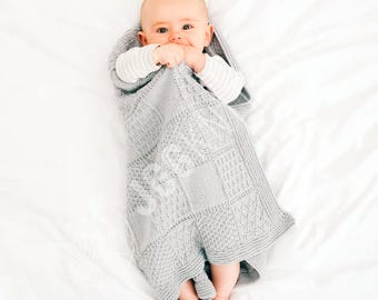 Schema per coperta per neonati in PDF / Coperta morbida e strutturata per neonati / Download immediato
