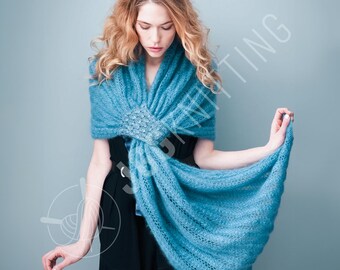 Lace Shawl Knitting Pattern PDF | Elegant Wrap Design for Women | Instant Download