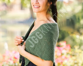 Shawl Knitting Pattern PDF | Lace Capelet for Women | Beginner Friendly | Instant Download