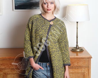 Knitting Pattern for Chunky Coat PDF | Women’s Oversized Cardigan for Winter | Instant Download
