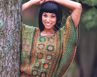 Granny Square Top Crochet Pattern PDF | Includes Both Crochet and Knitting Versions | Instant Download