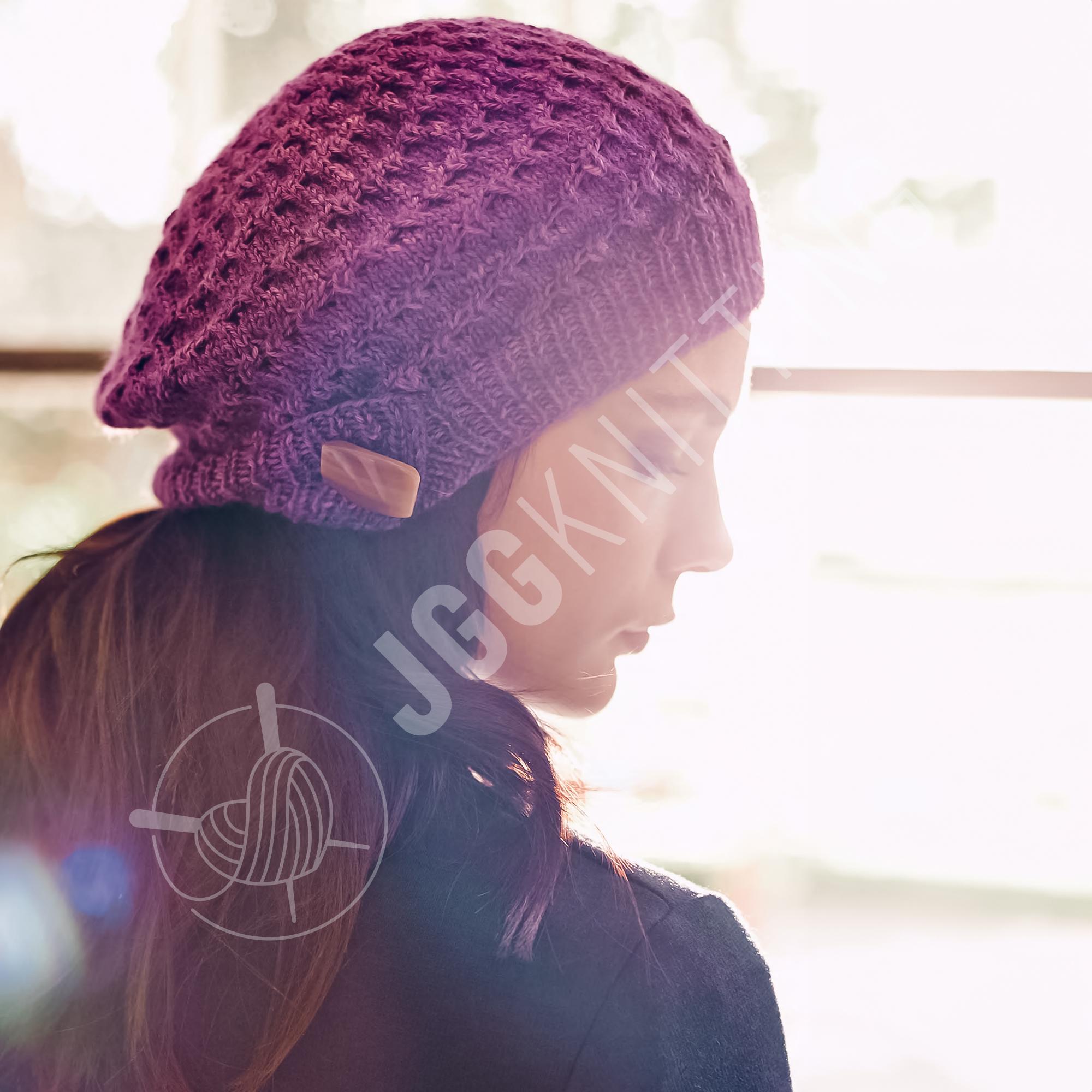 Slouchy Purple Beret - Etsy display picture 1