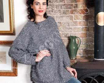 Oversized Pullover Strickmuster PDF | Kuscheliger Damen Winterpullover | Sofort Download