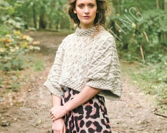 Cropped Sweater Knitting Pattern PDF | Chunky Cable Knit Top for Winter | Instant Download