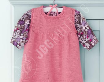 Baby Dress Knitting Pattern PDF | Tunic Style Summer Knitwear for Toddler Girls | Instant Download