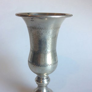 antique marked sterling silver goblet with incised design