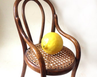 antique miniature oak bentwood arm chair salesmen's sample original finish