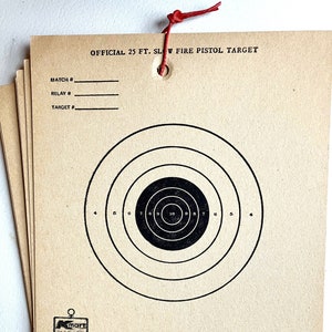 6 vintage paper targets