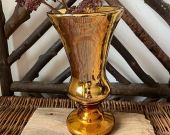 antique gold mercury flair top vase