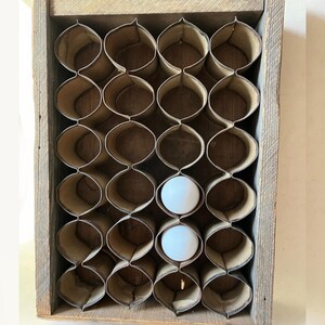 unique antique egg crate