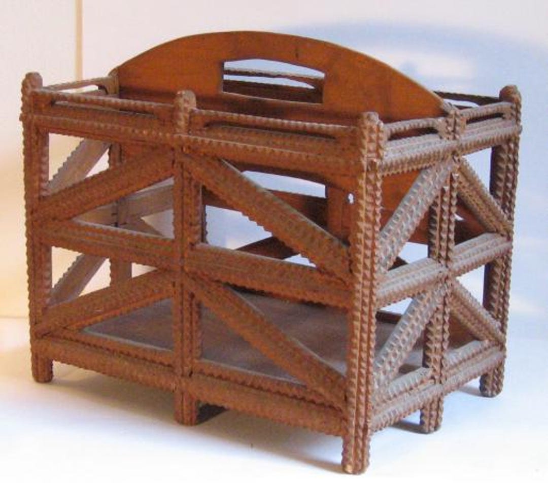 Old Trapper Display Rack Original Unique Antique Tramp Art Magazine Rack - Etsy