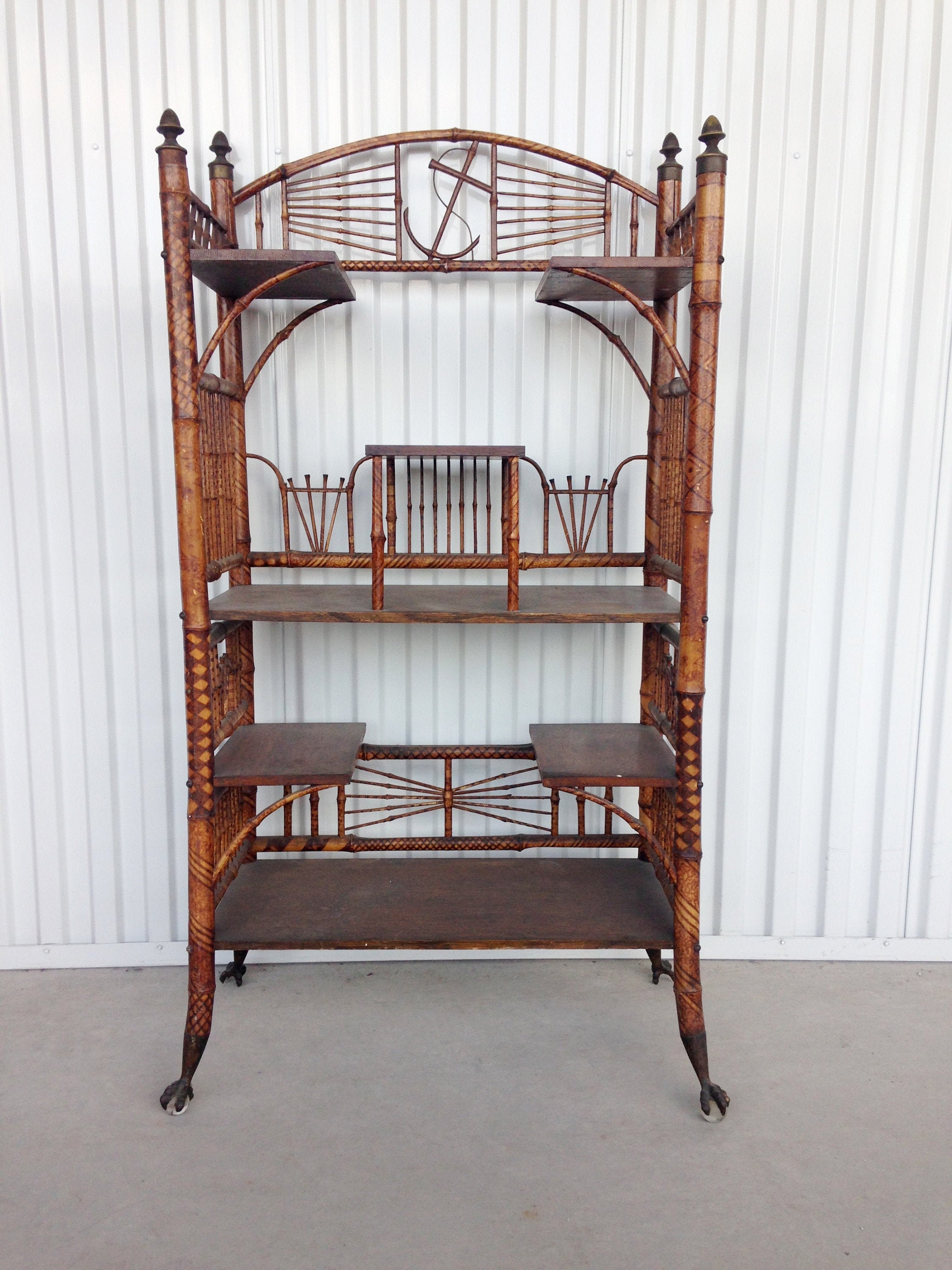 Antique bamboo etagere 19 century victorian premium Etsy