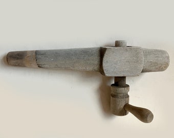 antique wooden spout tap spigot for barrel