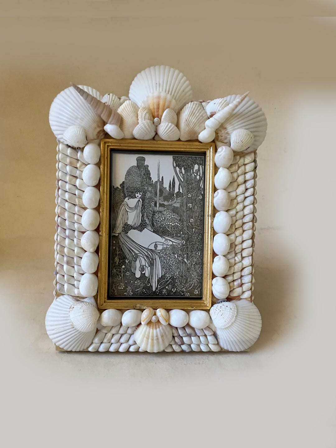 Nut Shell Frame Natural Shell Frame Artisan Created Easel Back or Wall - Etsy