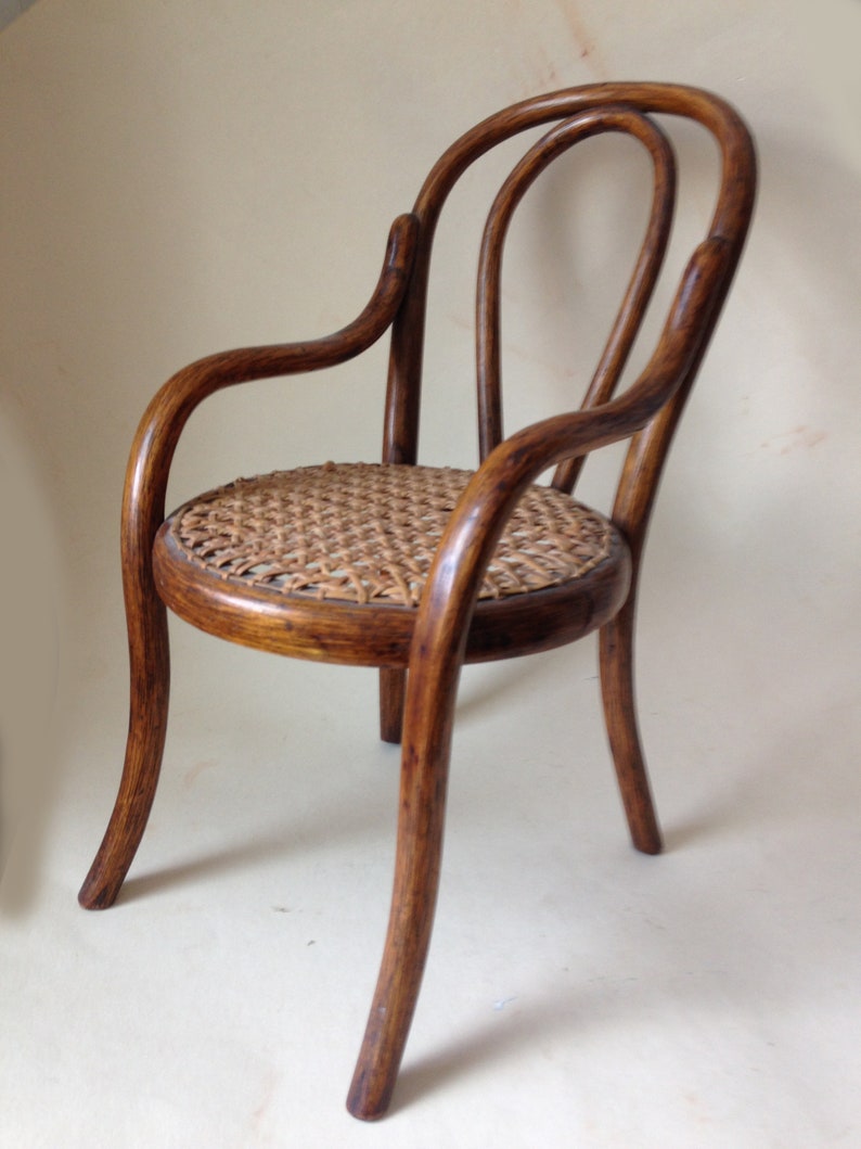 Antique miniature oak bentwood arm chair salesmen's sample Etsy