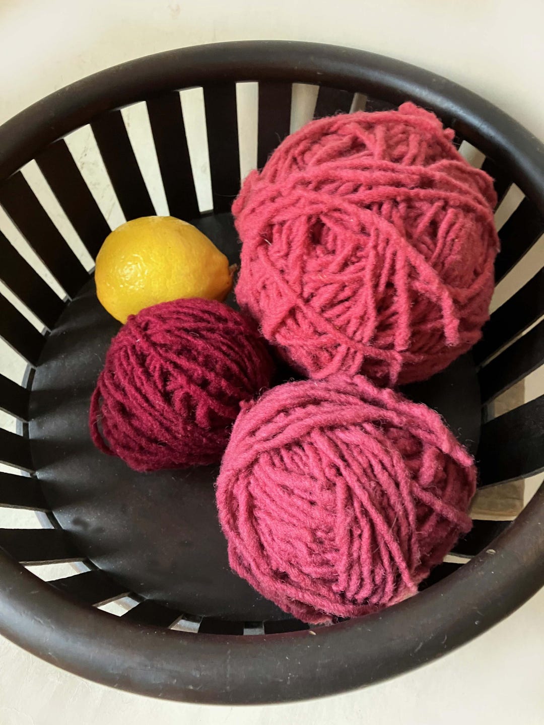 Vintage Unused Hand Spun Nubby Wool Yarn Burgundy Heather Tones - Etsy