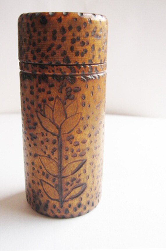 Floral Cylinder Vintage Oddities container