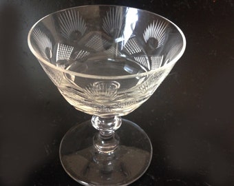 antique early turn of century cut crystal thistle motif stemware priced separately