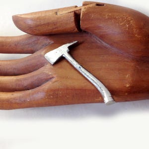 vintage miniature solid metal axe