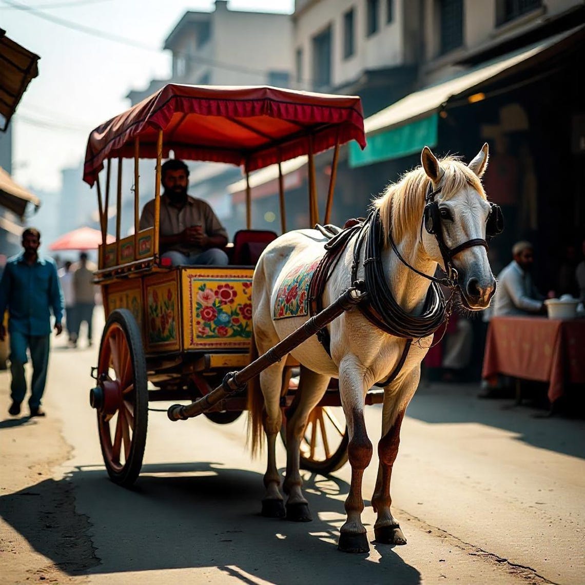 Pakistan Raksha Cart Traditional Pakistani Horse Cart - Etsy