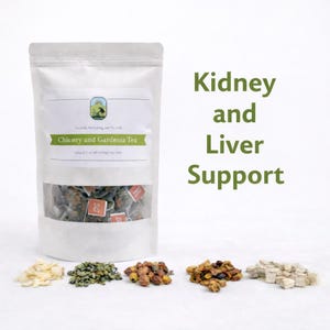 Chicory & Gardenia Tea 150g 30bags Herbal Kidney Liver Support Natural Detox VitalsHerb