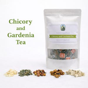 Natural Chicory & Gardenia Tea Liver Kidney Wellness and Support (30 Bags) 150G VitalsHerb