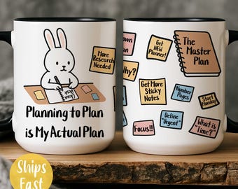 Funny ADHD Coffee Mug: Planning to Plan - Office Humor Gift