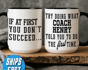 Personalized Coach Mug | Funny Gift for Mentor, Teacher, Dad