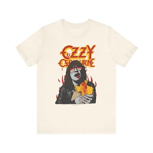 Ozzy Osbourne t-shirt Reprint, vintage 80s Sabbath fan tee, Bites the Big One Texas shirt, rock graphic tee, heavy metal shirt