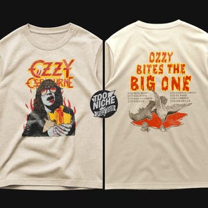 Ozzy Osbourne t-shirt Reprint, vintage 80s Sabbath fan tee, Bites the Big One Texas shirt, rock graphic tee, heavy metal shirt