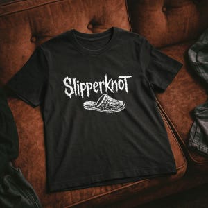 Slipknot Fan Shirt, Slipperknot T-Shirt, Funny Band Parody Tee, Metalhead Gift, Rock Graphic Tee, Unisex Alt Music Shirt, Black & White