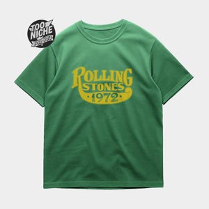 Vintage Rolling Stones 1972 Tour T-Shirt Reprint, Rolling Stones Merch, Classic Concert Shirt, 70s Music Graphic Tee, Rare Band Merch