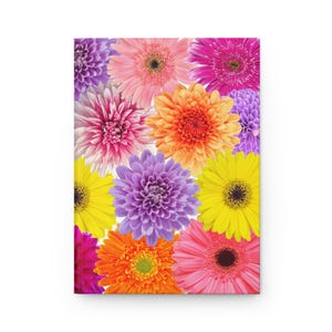 Journal floral à couverture rigide - livre d'or VRBO, cahier de fleurs colorées, cadeau pour écrivains, journal floral, joli journal, décoration printanière