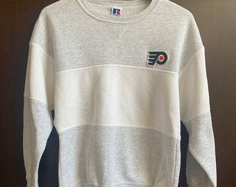 Philadelphia Flyers Custom on Vintage Russell Colorblock Crewneck Sweatshirt - Fits S/M