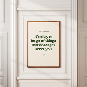 Let Go Quote Wall Art | Healing Affirmation Printable | Inspirational Digital Download | Positive Self Care Poster | Growth Decor