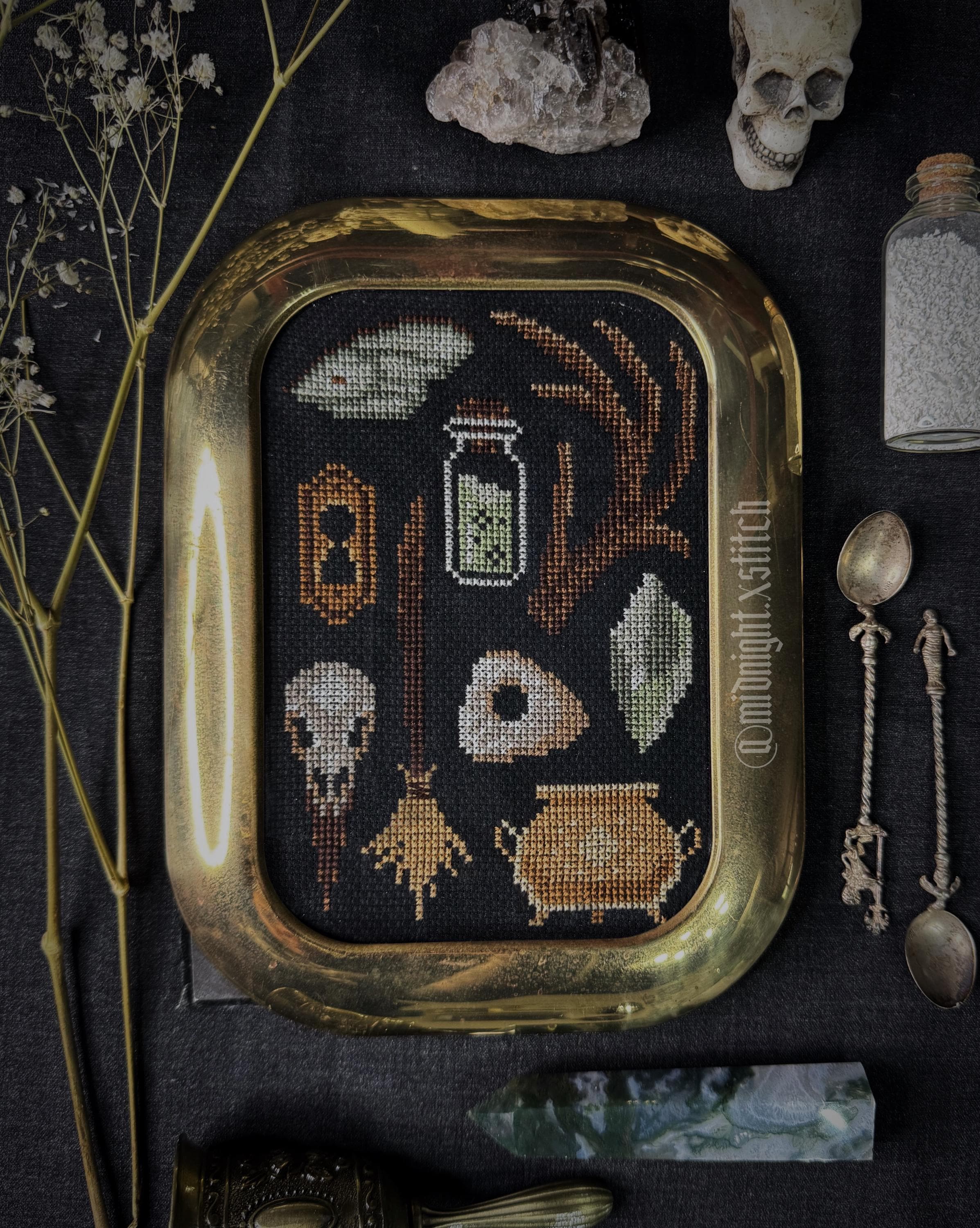 Witch's Oddities Cross Stitch PATTERN | Occult Curiosities | Dark ...